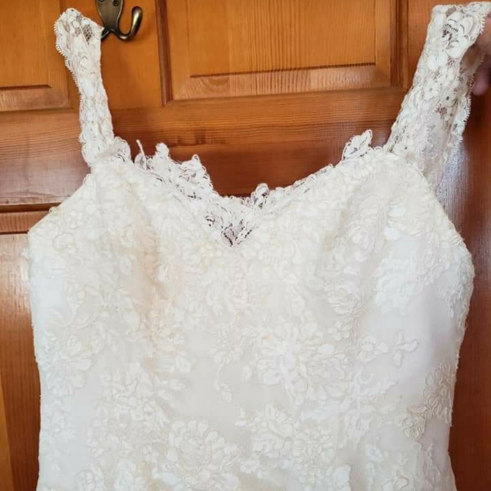 Enzoani lace wedding gown